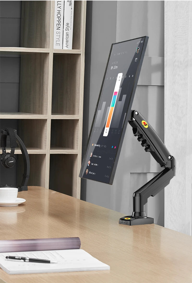 Nb norte bayou f80 desktop mola a gás 17-30 "lcd led monitor titular braço de montagem suporte de exibição de movimento completo carregando 2-9 kg