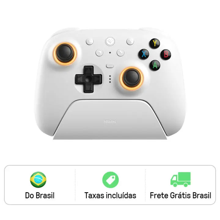 Controlador de jogos sem fio 8BitDo Ultimate 2 para PC e Android com joysticks TMR, gatilhos comutáveis, controle de movimento, 8 velocidades