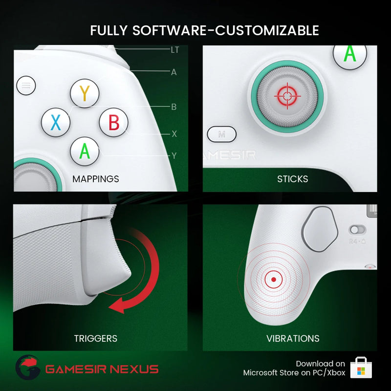 GameSir G7 SE Xbox Gaming Controller Gamepad com fio para Xbox Series X, Xbox Series S, Xbox One, com joystick de efeito Hall