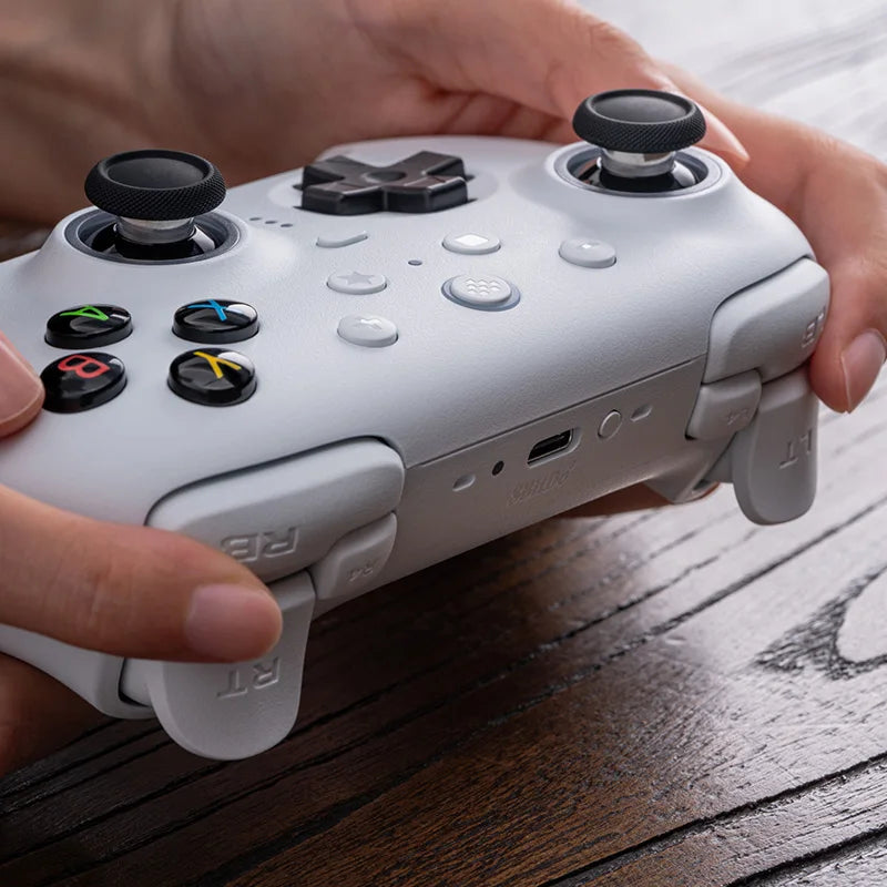 Controlador de jogos sem fio 8BitDo Ultimate 2 para PC e Android com joysticks TMR, gatilhos comutáveis, controle de movimento, 8 velocidades