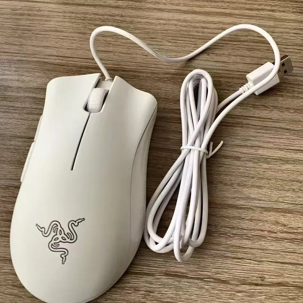 Razer original com fio mouse para jogos sensor óptico 6400 dpi mouse para jogos para laptop mouse óptico luz velocidade mouse