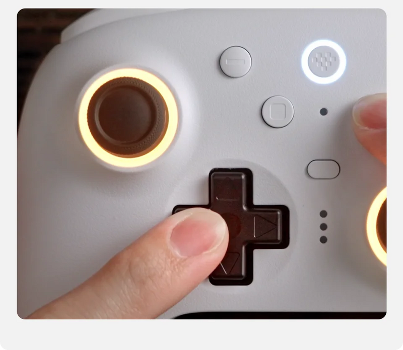 Controlador de jogos sem fio 8BitDo Ultimate 2 para PC e Android com joysticks TMR, gatilhos comutáveis, controle de movimento, 8 velocidades