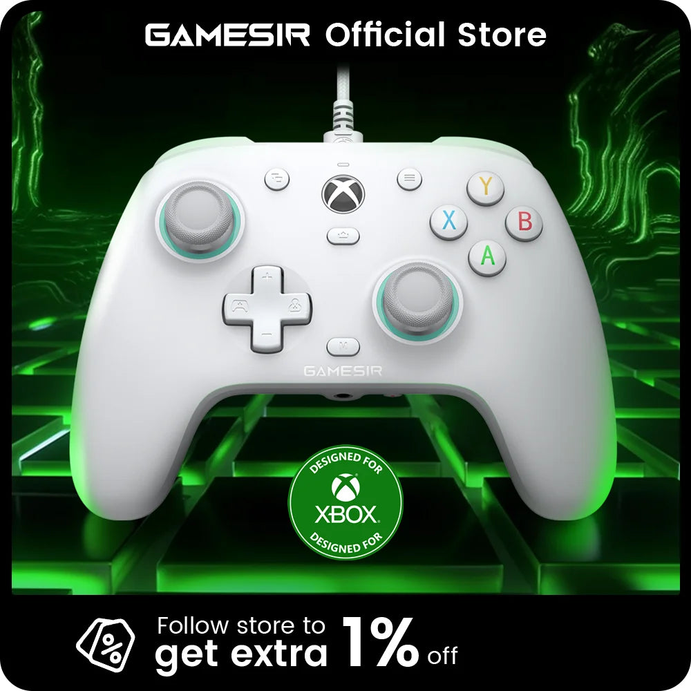 GameSir G7 SE Xbox Gaming Controller Gamepad com fio para Xbox Series X, Xbox Series S, Xbox One, com joystick de efeito Hall