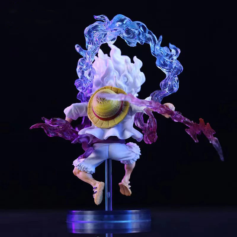 Bandai-PVC One Piece Action Figure para Crianças, Mini Luffy Gear 5, Estátua do Deus Sol Nika, Estatueta Anime, Coleção Model Doll, Presente Toy, 10cm