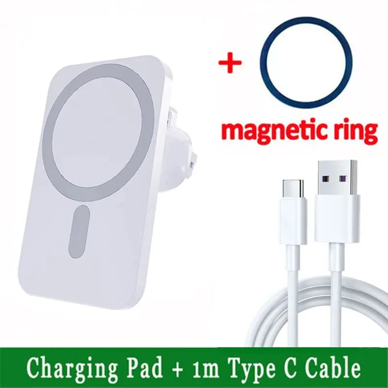 Carregador magnético sem fio para iPhone, 30W, 15, 14, 13, 12 Pro Max, Mini, Macsafe, Suporte para telefone, Stand Mount, Estação de carregamento rápido