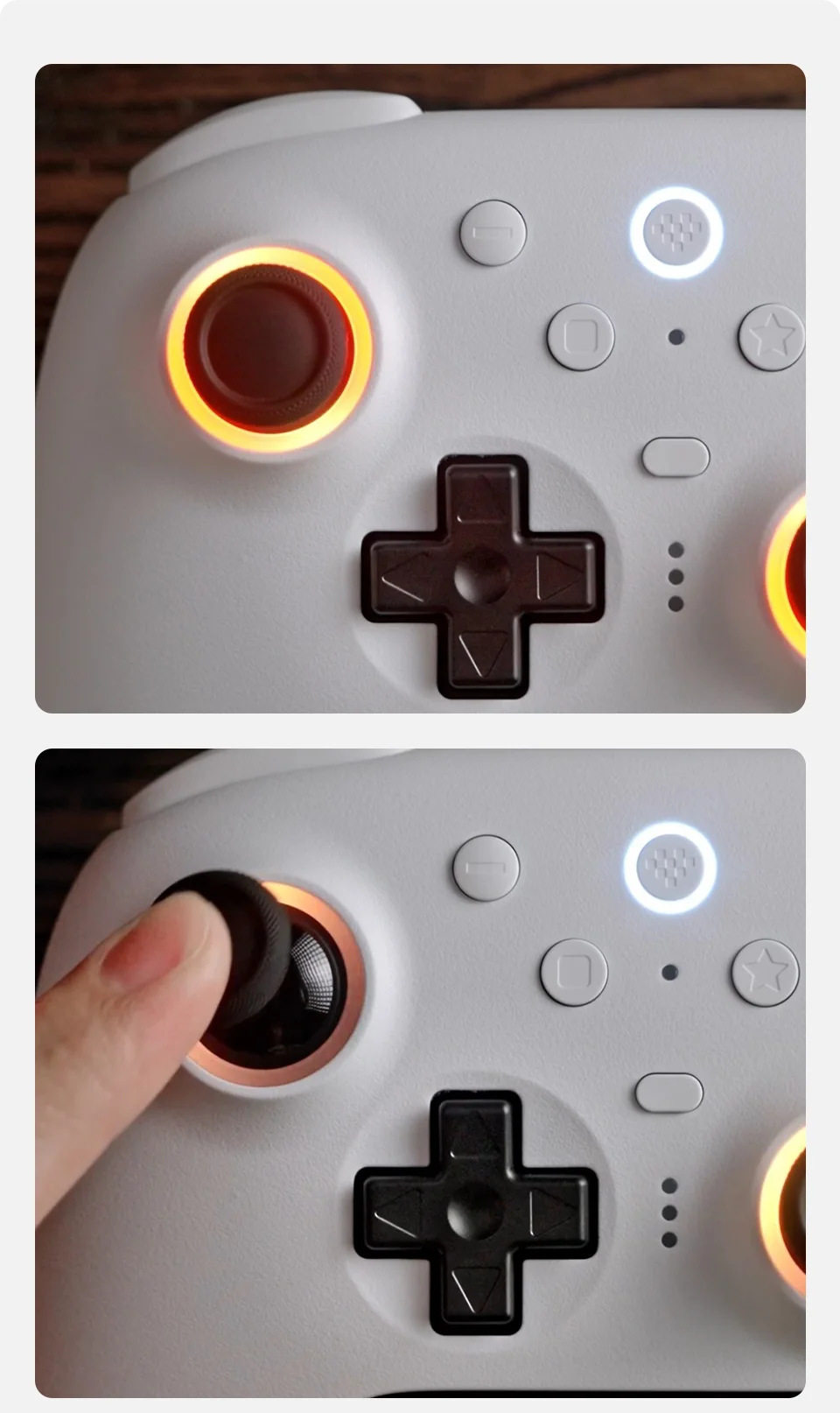 Controlador de jogos sem fio 8BitDo Ultimate 2 para PC e Android com joysticks TMR, gatilhos comutáveis, controle de movimento, 8 velocidades