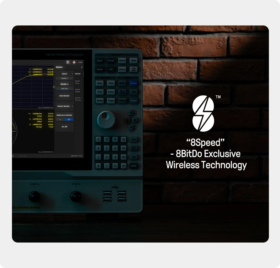 Controlador de jogos sem fio 8BitDo Ultimate 2 para PC e Android com joysticks TMR, gatilhos comutáveis, controle de movimento, 8 velocidades