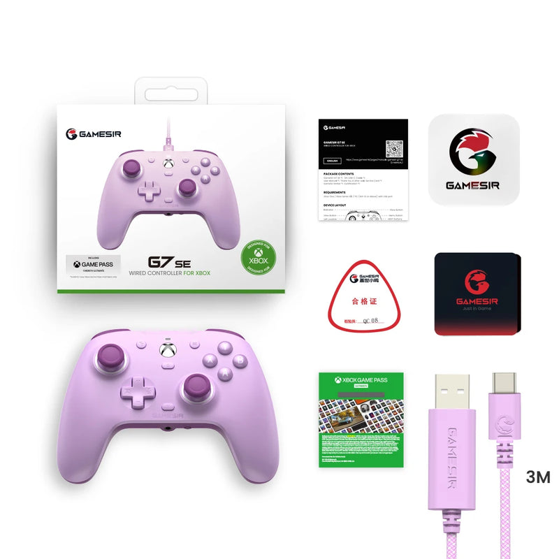 GameSir G7 SE Xbox Gaming Controller Gamepad com fio para Xbox Series X, Xbox Series S, Xbox One, com joystick de efeito Hall
