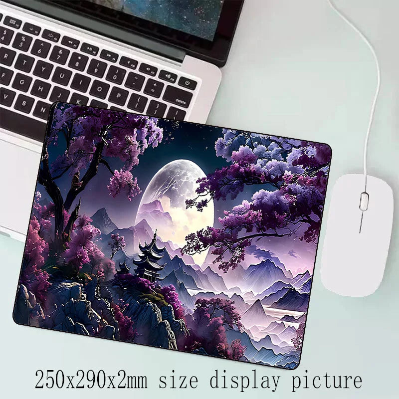 Sakura cenário mouse pad grande antiderrapante borracha gaming mousepad durável almofada de mesa borda de costura grossa adequado para escritório e jogos