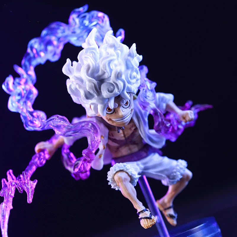 Bandai-PVC One Piece Action Figure para Crianças, Mini Luffy Gear 5, Estátua do Deus Sol Nika, Estatueta Anime, Coleção Model Doll, Presente Toy, 10cm