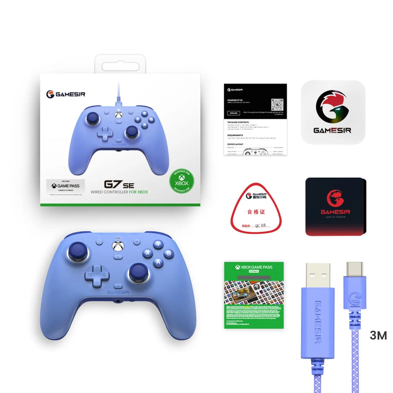 GameSir G7 SE Xbox Gaming Controller Gamepad com fio para Xbox Series X, Xbox Series S, Xbox One, com joystick de efeito Hall