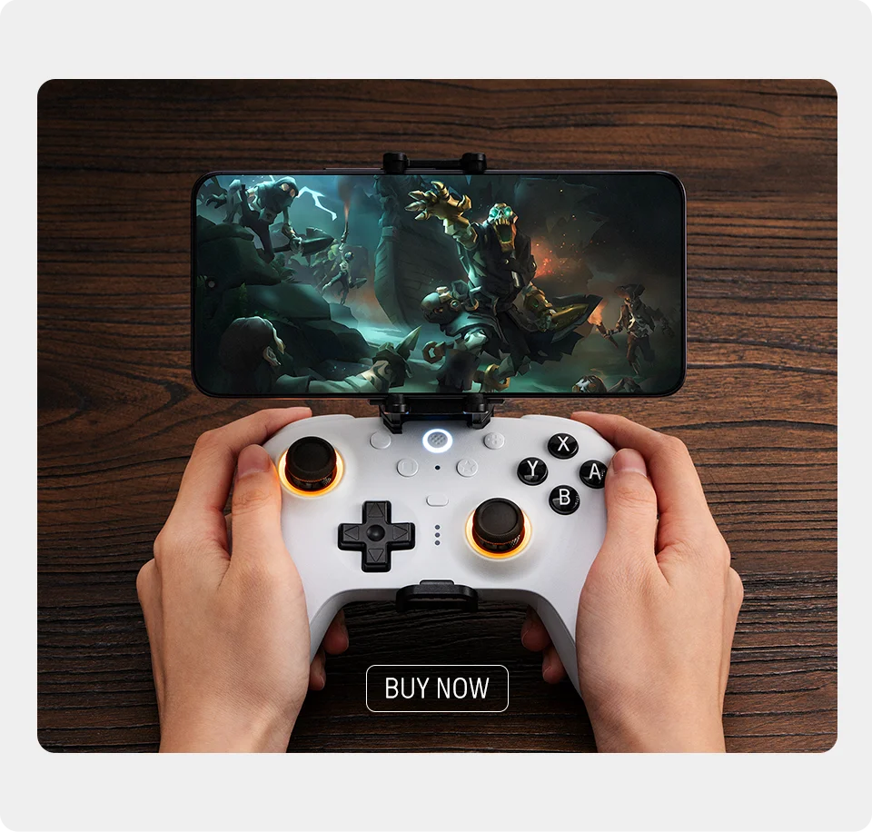 Controlador de jogos sem fio 8BitDo Ultimate 2 para PC e Android com joysticks TMR, gatilhos comutáveis, controle de movimento, 8 velocidades