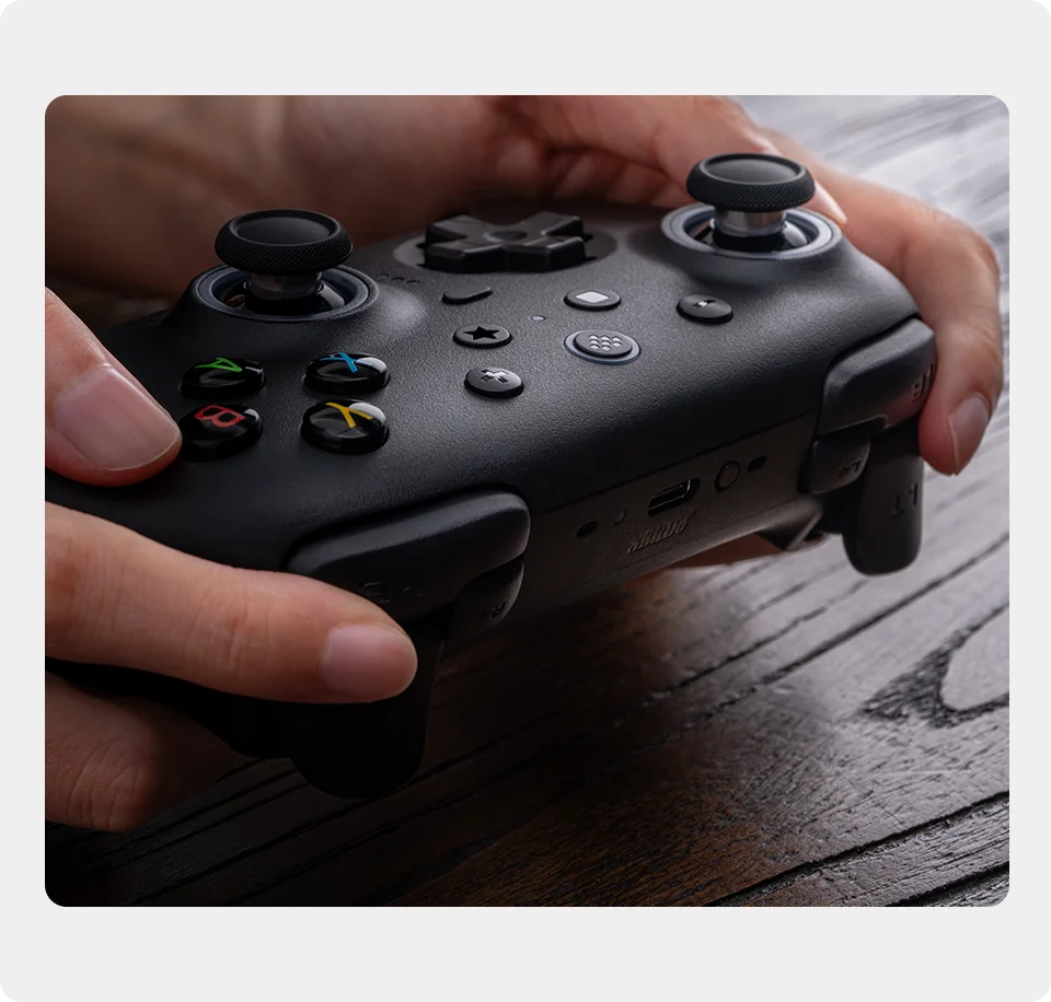 Controlador de jogos sem fio 8BitDo Ultimate 2 para PC e Android com joysticks TMR, gatilhos comutáveis, controle de movimento, 8 velocidades