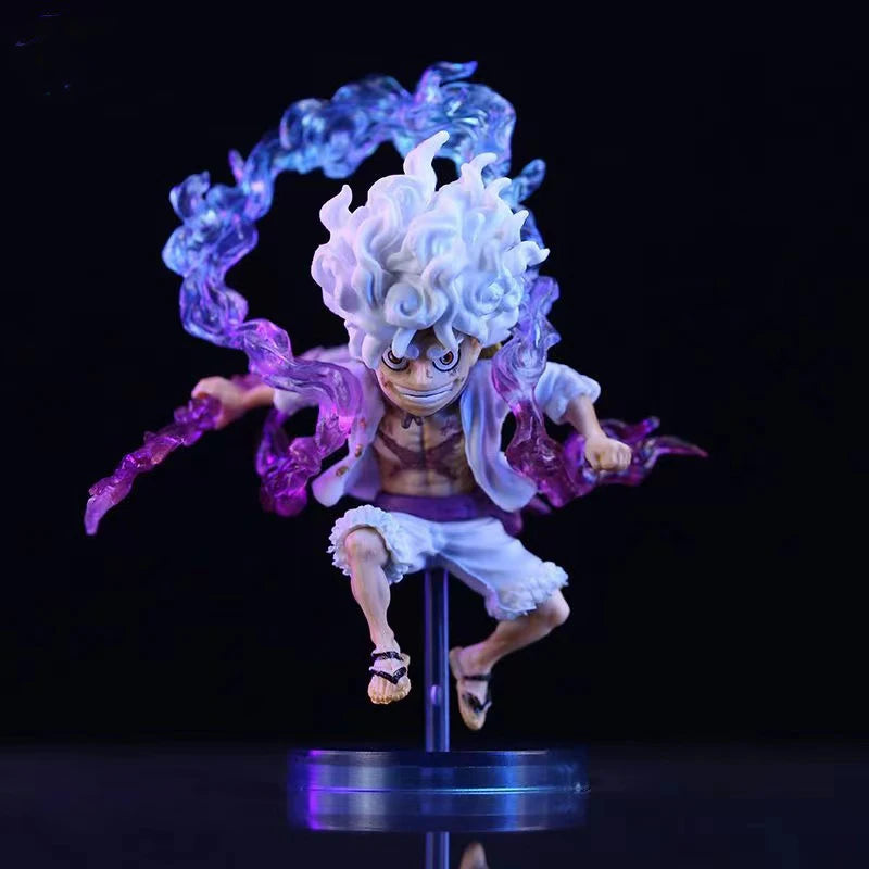 Bandai-PVC One Piece Action Figure para Crianças, Mini Luffy Gear 5, Estátua do Deus Sol Nika, Estatueta Anime, Coleção Model Doll, Presente Toy, 10cm