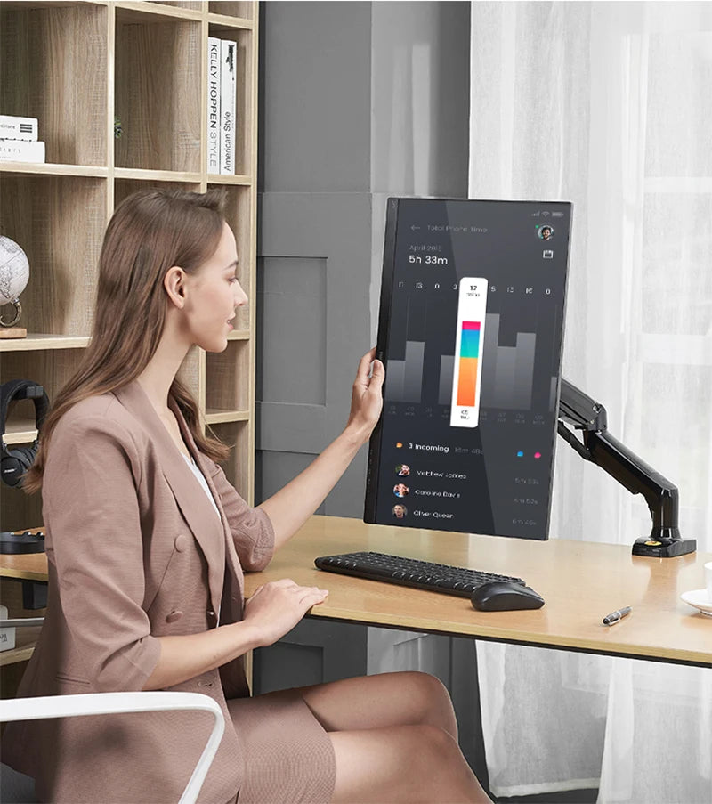 Nb norte bayou f80 desktop mola a gás 17-30 "lcd led monitor titular braço de montagem suporte de exibição de movimento completo carregando 2-9 kg